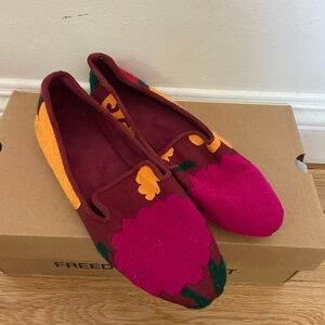 Italian mosaic embroidered loafers